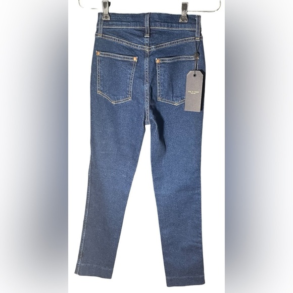 Rag & Bone Straight Vintage Cigarette Broken Bloo Dark wash Jeans size 23 NWT - Picture 7 of 13